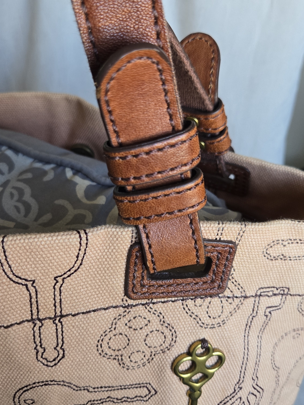 ***RARE*** Vintage Fossil Canvas Tote - Picture 5 of 12